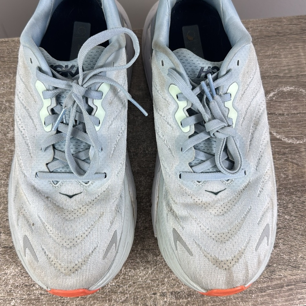 Hoka Arahi 6 women’s size 9.5B walking running gym workout white shoe blue - Picture 8 of 9